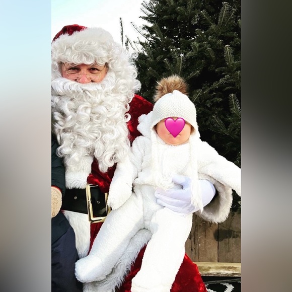 Warm white sherpa infant zip up size 3-6 months - Picture 1 of 6